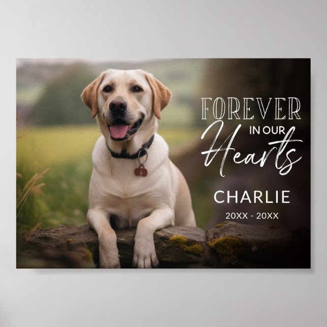 Pet Photo Custom Memorial Poster (Framsidan)