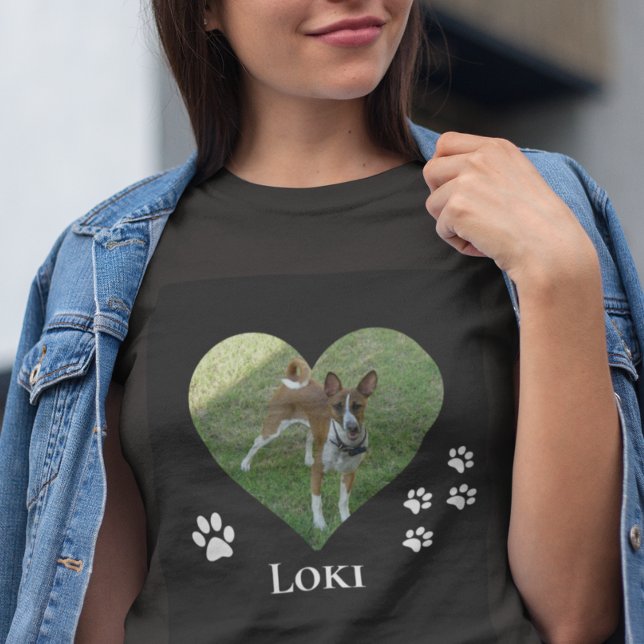 Pet Photo Customique Heart Photo T Shirt (Skapare uppladdad)