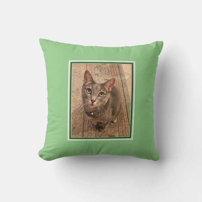 Pet Photo Customized Cat Pillow Kudde (Framsida)