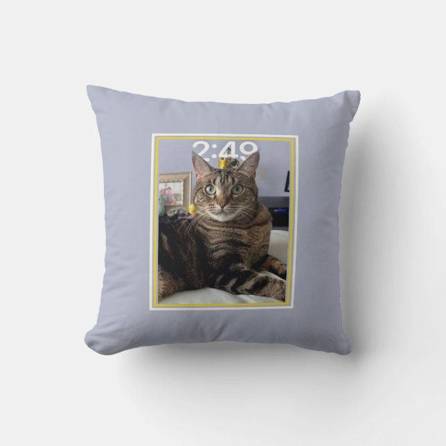 Pet Photo Customized Cat Pillow Kudde (Framsida)
