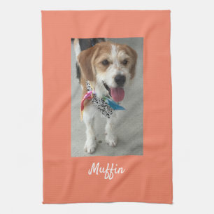 Pet Photo eller Child's Photo & Namn Customize Sal Kökshandduk