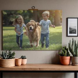 Pet  Photo Golden Retriever Family Personalize 