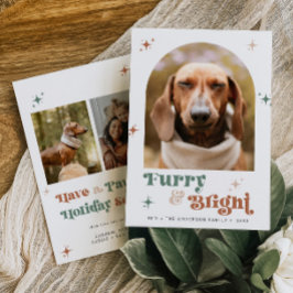 Pet Photo Helgdag Card Hund jul Puppy-Hårig Julkort