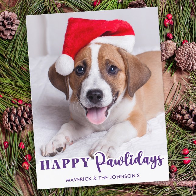 Pet Photo Hund älskare Personlig Lycklig Pawlidays Helg Vykort (Skapare uppladdad)