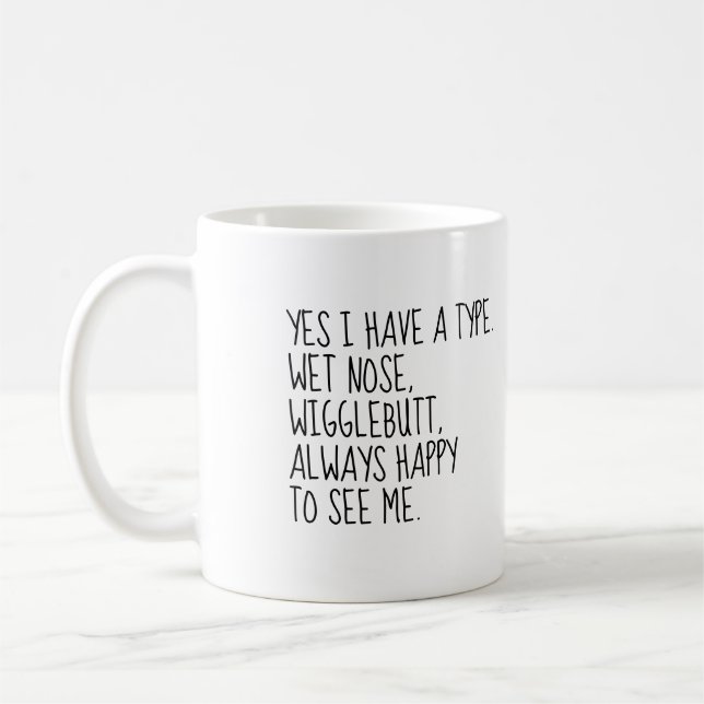 Pet Photo Hund Mamma Citat Kaffemugg (Vänster)
