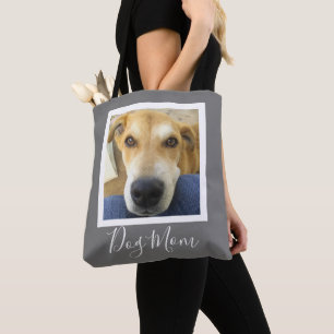 Pet Photo Hund Mamma Grått White Tygkasse