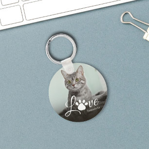 Pet Photo Kärlek Personlig Cute Nyckelring