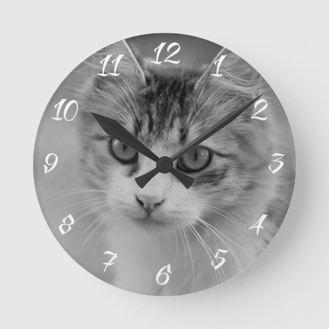 Pet Photo Keepsak Memorial Gift Rund Klocka (Framsida)