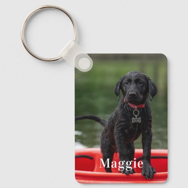 Pet Photo Keychain Custom Two Photo Double Sided Nyckelring (Framsida)