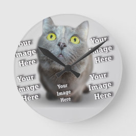 PET Photo ✨ Loely Anpassningsbar Rund Klocka