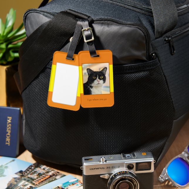 Pet Photo Luggage Tag Bagagebricka (Fram & Baksida)