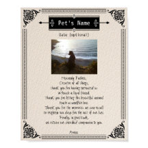 Pet Photo Memorial Hund Prayer - Poster