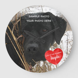 Pet Photo Memorial - Lägg till ditt foto - Hund Ph Stor Klocka
