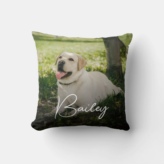 Pet Photo Memorial Namn Pillow Kudde (Framsida)