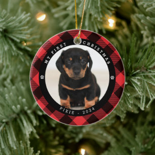 Pet Photo 'Min första jul' Pet-jul Julgransprydnad Keramik