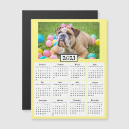 Pet Photo Mini 2021-kalender Magnetisk Inbjudningskort