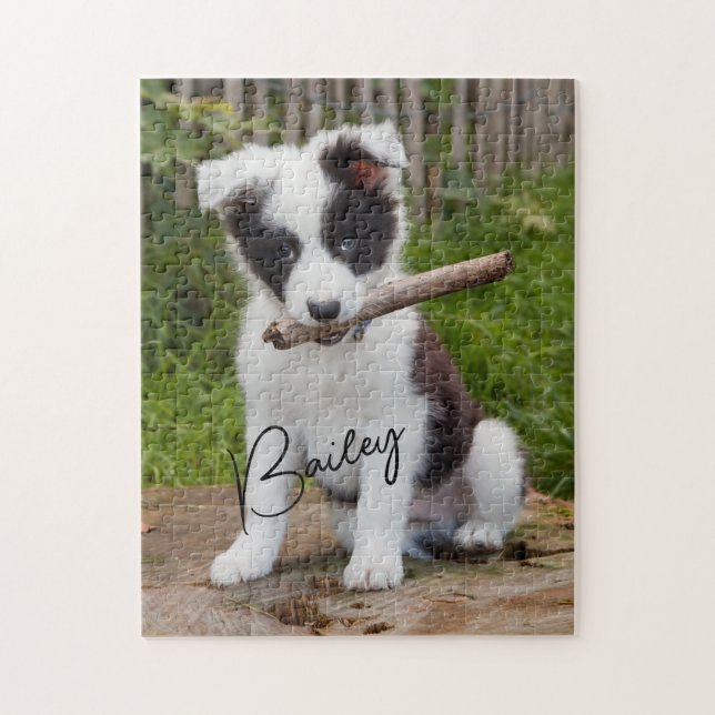 Pet Photo Namn Pussel (Vertikal)