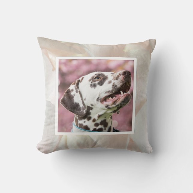 Pet photo - pearl colour  kudde (Framsida)