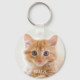 Pet Photo Personalized Cat Keepsake Keychain Nyckelring