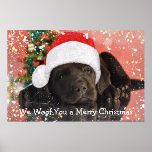 Pet Photo Personlig Hund älskare God jul Poster