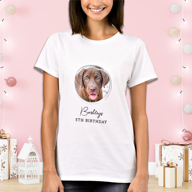Pet Photo Personlig Hund Birthday T Shirt (Skapare uppladdad)