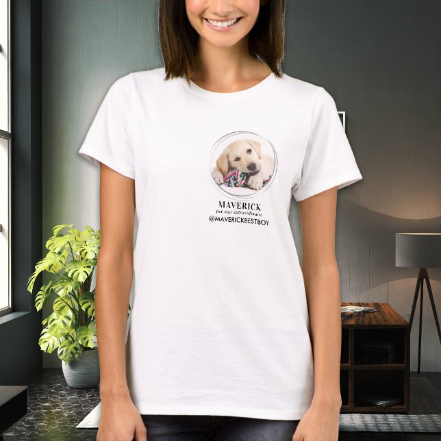 Pet Photo Personlig Social Media Insta Berömd T Shirt (Skapare uppladdad)
