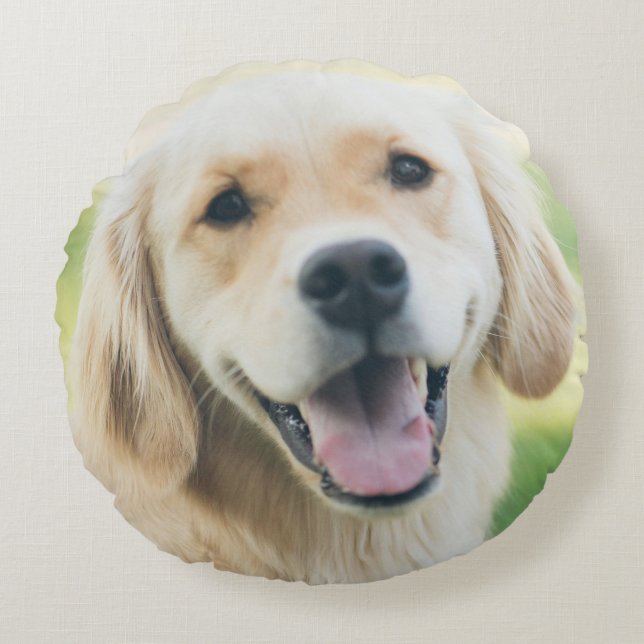 Pet Photo Pillow Rund Kudde (Framsidan)