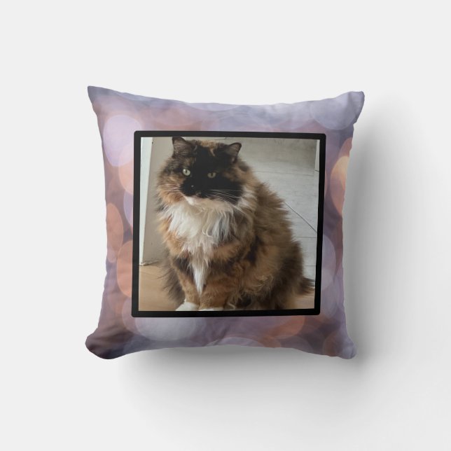 pet photo - purple dots kudde (Framsida)
