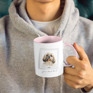 Pet Photo Ram Personlig Hund Glad helg Mugg