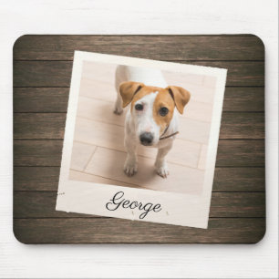 Pet Photo Ram Rustic Wood Personlig Musmatta