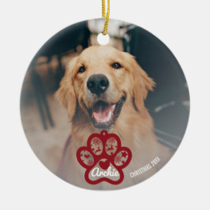 Pet Photo Sällsynta Hund Julgransprydnad Keramik