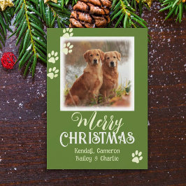 Pet Photo Tass avtryck God jul-kort Inbjudningar