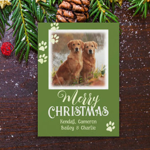 Pet Photo Tass avtryck God jul-kort Inbjudningar