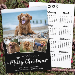 Pet Photo Woof God jul Hund 2025 Calendar Julkort