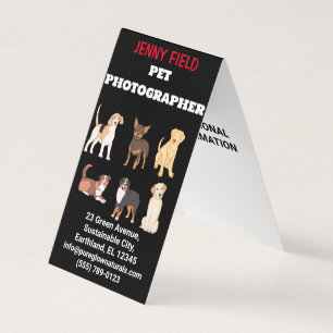 Pet Photograf Animal Photo Foled Affärskort Visitkort