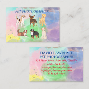 Pet Photographer-Dog Walker-Affärskort Visitkort
