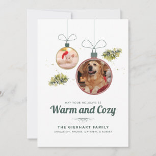 Pet Photos Family julmodern Julkort