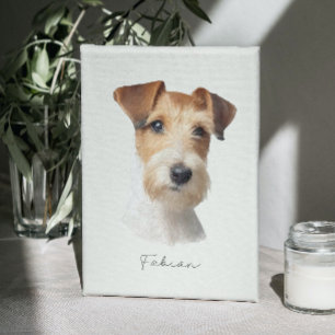 Pet Porträtt Anpassningsbar Hund Wall Art Memorial Poster
