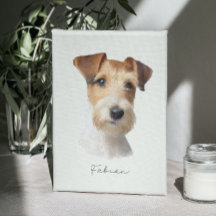 Pet Porträtt Anpassningsbar Hund Wall Art Memorial