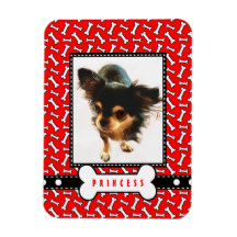 Pet Porträtt Fridge Magnet med Hund foto