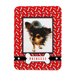 Pet Porträtt Fridge Magnet med Hund foto