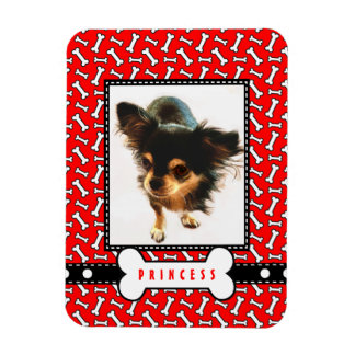 Pet Porträtt Fridge Magnet med Hund foto