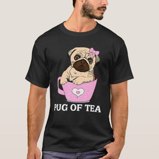 Pet Pug (Pet Pug) från Hund älskare T Shirt (Framsida)