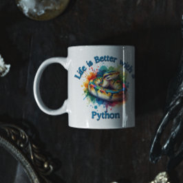 Pet Python Djurälskare Coffee Drinker Reptile Kaffemugg