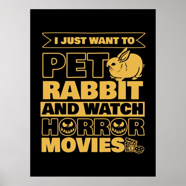 Pet Rabbit och Watch Halloween Poster (Framsidan)