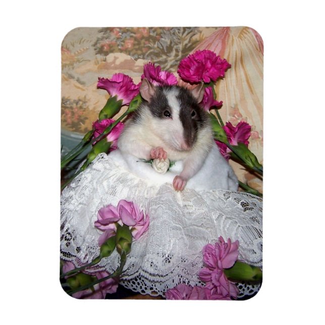 Pet Råtta Bride Trudy Flexible Magnet (Vertikal)