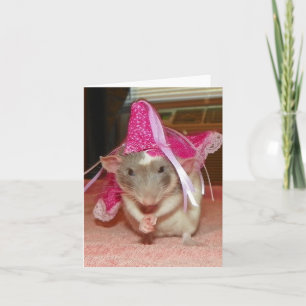 Pet Råtta Princess Reba Note Card Kort