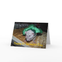Pet Råtta Ruby St. Pat's Greeting Card