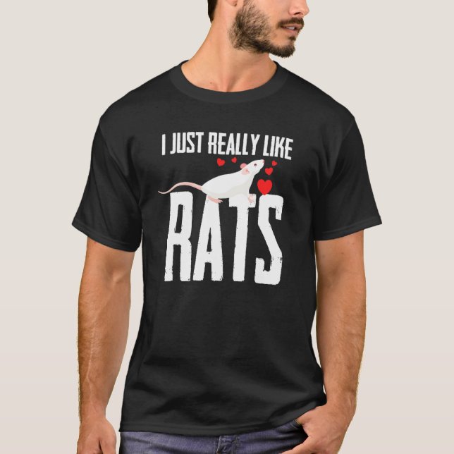 Pet Råtta Slogan 2 T Shirt (Framsida)