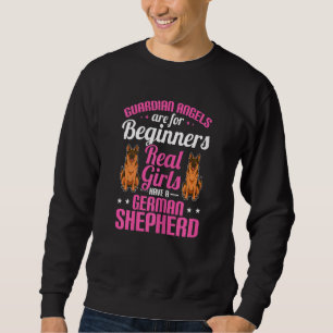 Pet Real Girls har en tysk Shepherd Hund Lång Ärmad Tröja